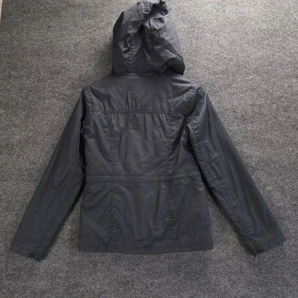 AEROPOSTALE‎ Womens Navy Blue Hooded Duffle Military Jacket Sz S Water Resistant - Picture 2 of 14